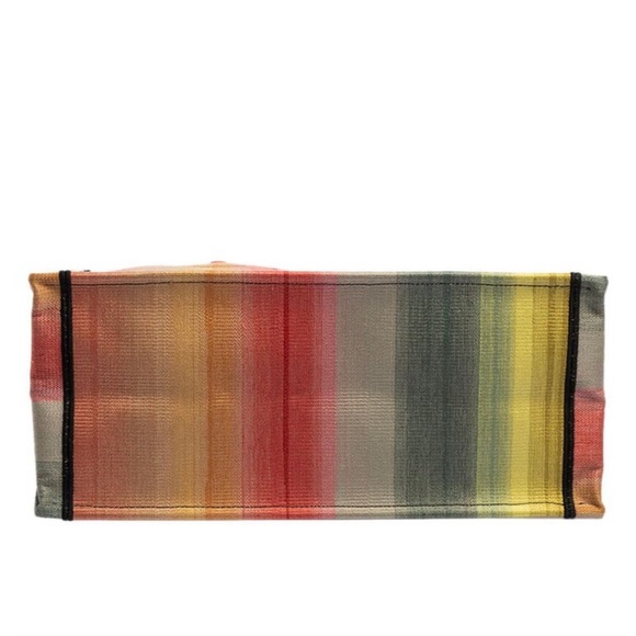 Dior Multicolor Dioraura Canvas Book Tote Rainbow Stripe - Picture 11 of 11